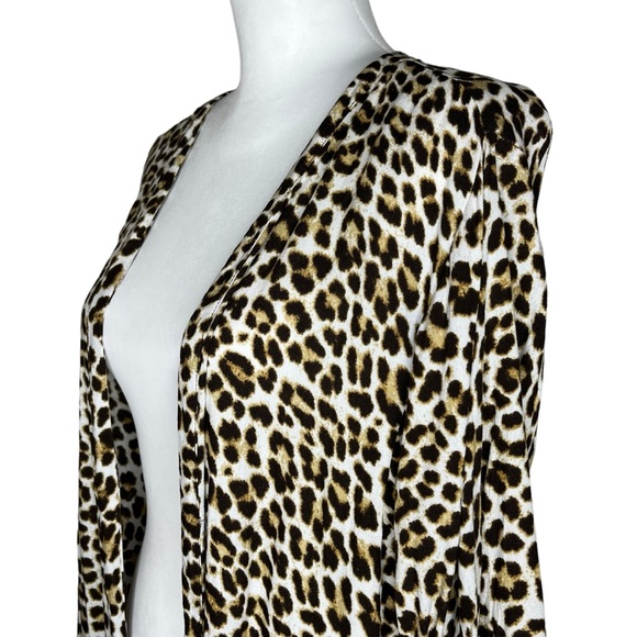Jessica Simpson Leopard Print Duster/Cover-Up Size L - Picture 4 of 8